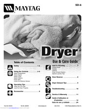Maytag SD-6 Use & Care Manual