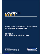 Delonghi DE908M Installation And Service Instructions Use And Care Instructions