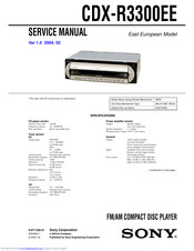 Sony CDX-R3300EE Service Manual