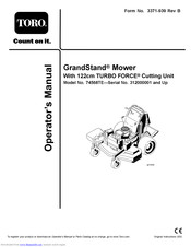 Toro GrandStand 74568TE Operator's Manual