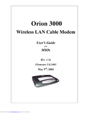 Orion 3000 User Manual