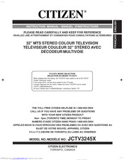 Citizen JCTV3245X Instruction Manual
