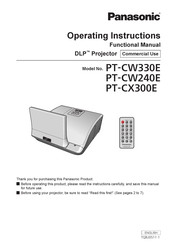 Panasonic PT-CX301REA Operating Instructions Manual