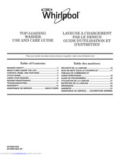 Whirlpool W10560166A-SP Use And Care Manual