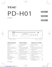 Teac PD-H01 Owner's Manual