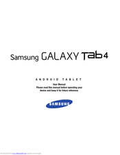 Samsung Galazy Tab4 User Manual