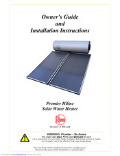 Rheem Premier Hiline Owner's Manual And Installation Instructions