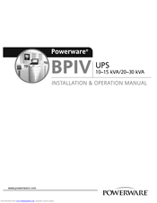 PowerWare BPIV Installation & Operation Manual