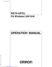 Omron WE70-AP Operation Manual