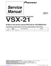 Pioneer Elite VSX-21 Service Manual
