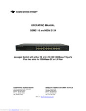 Waters Network Systems GSM2116 Operating Manual