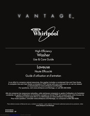 Whirlpool Vantage Use & Care Manual