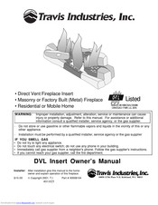 Travis Industries DVL Insert Owner's Manual