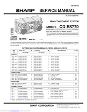 Sharp CD-ES770 Service Manual