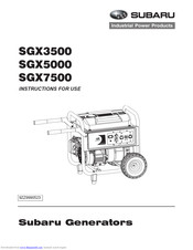 Subaru SGX7500 Instructions For Use Manual