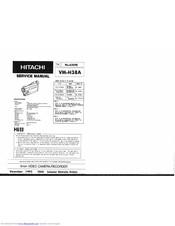 Hitachi VMH-38A - Camcorder Service Manual