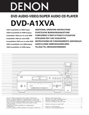 Denon DVD-A1XVA Operating Instructions Manual