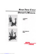 Star Trac Upright Pro bike Owner's Manual
