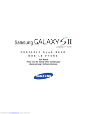 Samsung galaxy S II User Manual