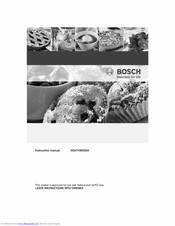 Bosch HGV74W255A Instruction Manual