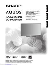 Sharp Aquos LC 60LE450U Manuals ManualsLib