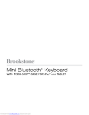 Brookstone Mini Bluetooth Keyboard Quick Manual
