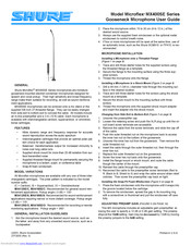 Shure Microflex MX418SE/S User Manual