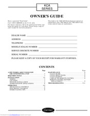 Carrier 73KCA051D Owner's Manual