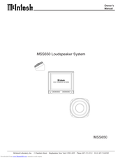 McIntosh MSS650 Owner's Manual