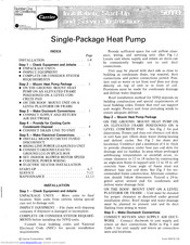 Carrier 50YQ024 Installation, Start-Up And Service Instructions Manual
