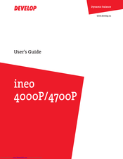 Develop ineo 4700P User Manual