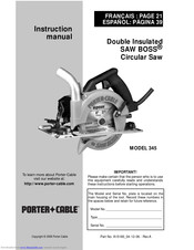 Porter-Cable 345 Instruction Manual