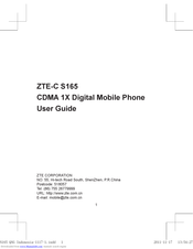 Zte S165 User Manual