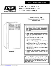 Bryant 312AAV User's Information Manual