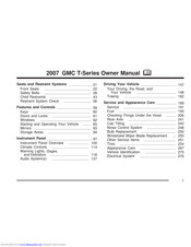 GMC T-Series 2007 Owner's Manual