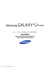 Samsung GALAXY S4 Zoom User Manual