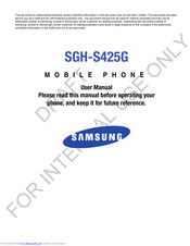 Samsung SGH-S425G User Manual