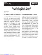 Bryant 355BAV Installation, Start-Up, And Operating Instructions Manual