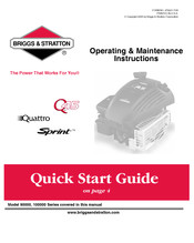 Briggs & Stratton 90000 Classik 450 series Quick Start Manual
