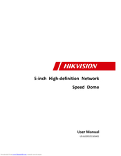 HIKVISION 5 Inch Network High Speed Dome User Manual