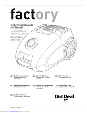 Dirt Devil Factory M3320 Operating Manual