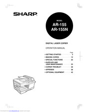 Sharp AR-155N Operation Manual