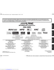 Alpine CDA-105Ri Quick Reference Manual