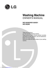 LG WD13020D Owner's Manual