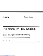 Sony KP-41T15 Operating Instructions/ Manual de instrucciones Training Manual