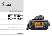Icom IC-M423 Instruction Manual