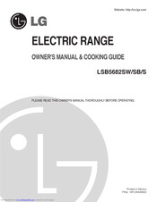 LG LSB5682SW Owner's Manual & Cooking Manual
