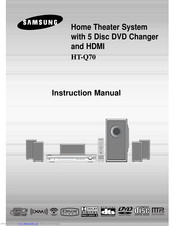 Samsung HTQ70 - XM Ready DVD Changer Home Theater System Instruction Manual
