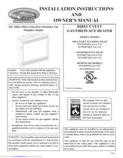 Empire Comfort Systems Tahoe DVP36FP33-4LP Installation Instructions And Owner's Manual