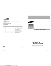 Samsung LN-T5781F Owner's Instructions Manual